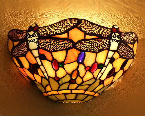 Wandlampe im Tiffany Stil W37