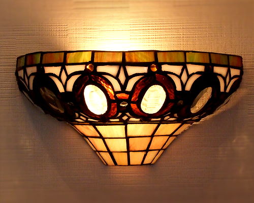 Wandlampe im Tiffany Stil W40