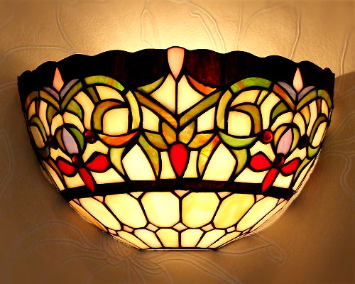 Wandlampe im Tiffany Stil W42