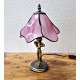 Tiffany Tischleuchte im Tiffany Stil Rosa Glas m09