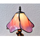 Tiffany Tischleuchte im Tiffany Stil Rosa Glas m09