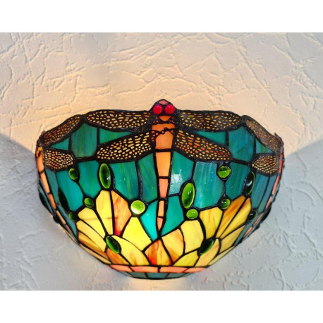 Tiffany Wandleuchte im Tiffany Stil Wandlampe Dragonfly w80