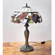 Tiffany Tischleuchte im Tiffany Stil mit Blumen m43