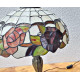 Tiffany Tischleuchte im Tiffany Stil mit Blumen m43