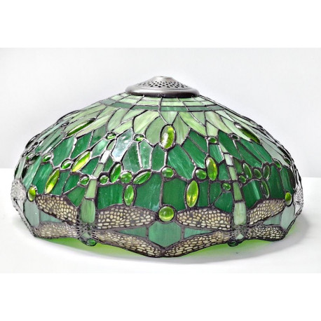 Tiffany Lampenschirm im Tiffany Stil Dragonfly grün s40-132