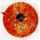 Tiffany Tischleuchte orange im Tiffany Stil Tischlampe m101
