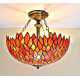 Tiffany Deckenleuchte im Tiffany Stil orange dt290