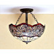 Tiffany Deckenleuchte 40 cm im Tiffany Stil Blumen DT276