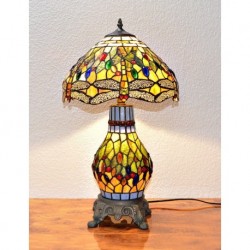 Tiffany Tischleuchte Dragonfly im Tiffany Stil K63