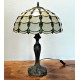 Tischleuchte beige im Tiffany Stil k157
