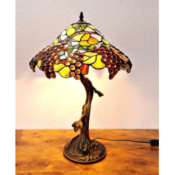 Tiffany Tischleuchte im Tiffany Stil Weinreben M144