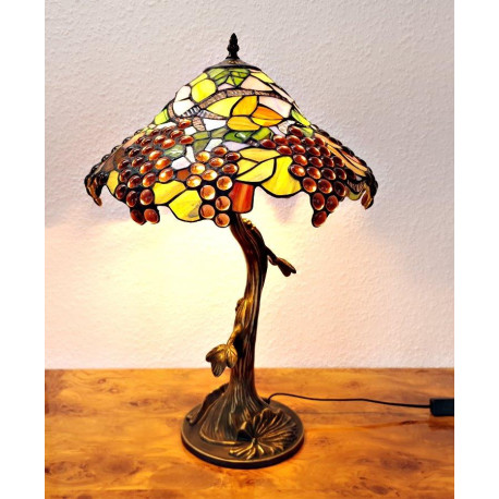 Tiffany Tischleuchte im Tiffany Stil Weinreben M144