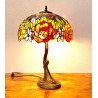 Tiffany Tischleuchte im Tiffany Stil Blumen Rosen m220