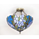 Tiffany Deckenleuchte im Tiffany Stil blau DT503