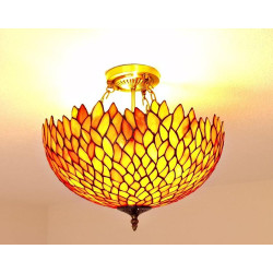 Tiffany Deckenleuchte im Tiffany Stil orange dt507