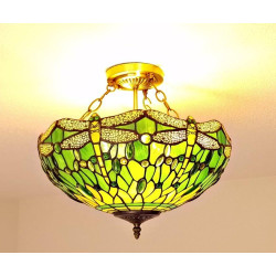 Tiffany Deckenleuchte im Tiffany Stil grün Dragonfly DT508