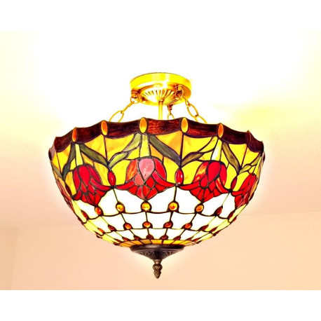 Tiffany Deckenleuchte im Tiffany Stil Blumen dt505