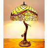 Tiffany Tischleuchte im Tiffany Stil Blumen Rosen m227