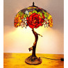 Tiffany Tischleuchte im Tiffany Stil Blumen Rosen m228