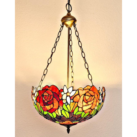 Tiffany Deckenleuchte Blumen im Tiffany Stil Deckenlampe B80