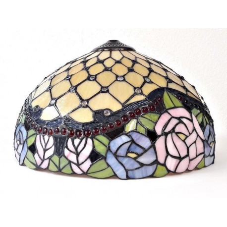 Tiffany Lampenschirm Rosa im Tiffany Stil  S40-102