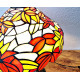 Tiffany Tischleuchte im Tiffany Stil rot gelb m25