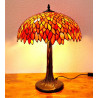Tiffany Tischleuchte orange im Tiffany Stil Tischlampe m322
