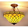 Tiffany Deckenleuchte im Tiffany Stil Deckenlampe gelb D204