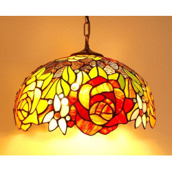 Tiffany Deckenleuchte im Tiffany  Rosen Stil F460