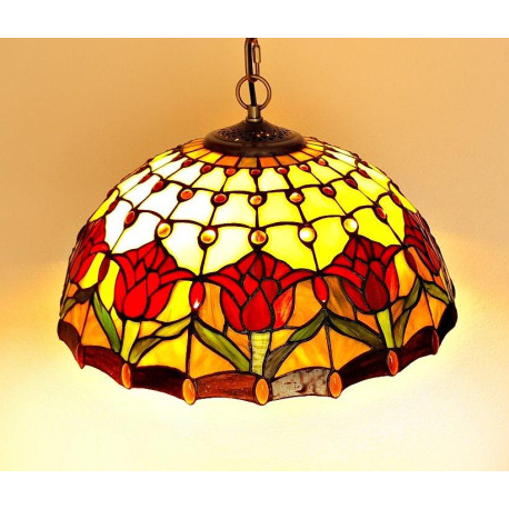 Tiffany Deckenleuchte im Tiffany Blumen Stil F462