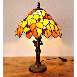 Tiffany Tischleuchte im Tiffany Stil Blätter m317