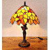 Tiffany Tischleuchte im Tiffany Stil Blätter m317