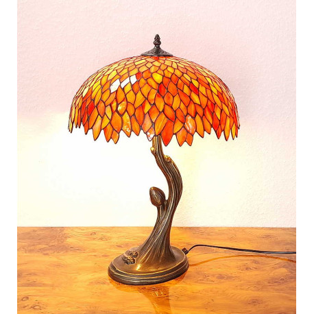 Tiffany Tischleuchte orange im Tiffany Stil M325