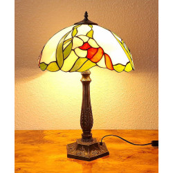 Tiffany Tischleuchte Blumen im Tiffany Stil m327