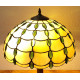 Tischleuchte im Tiffany Stil beige grün M332