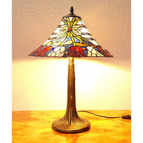 Tiffany Tischleuchte Blumen im Tiffany Stil m333