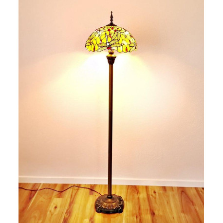 Tiffany Stehlampe gelb im Tiffany Stil Dragonfly STL165