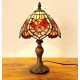 Tiffany Tischleuchte im Tiffany Stil rot m212