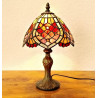 Tiffany Tischleuchte im Tiffany Stil rot m212