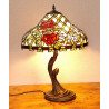 Tiffany Tischleuchte im Tiffany Stil Blumen Rosen m337