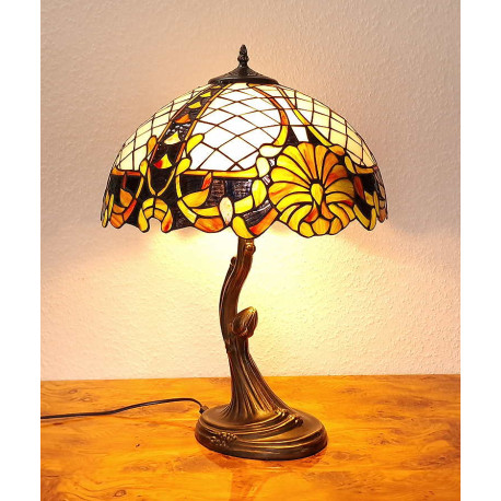 Tiffany Tischleuchte im Tiffany Stil Blumen m341