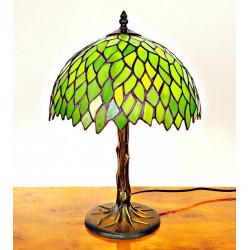 Tiffany Tischleuchte grün Tischlampe im Tiffany Stil m91