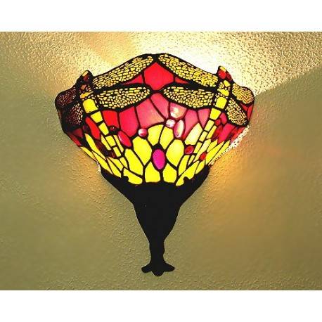 Tiffany Wandleuchte im Tiffany Stil Wandlampe  Dragonfly J16