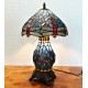 Tischleuchte Dragonfly blau Tiffany Tischleuchte mit beleuchtetem Fuß im Tiffany Stil K159