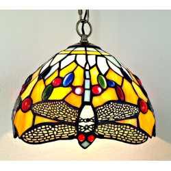 Tiffany Deckenleuchte Dragonfly Ø 25 cm im Tiffany Stil F294