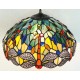 Tiffany Deckenleuchte Dragonfly im Tiffany Stil blau F309