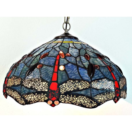 Tiffany Dragonfly blau Deckenleuchte im Tiffany Stil  Ø 40 cm F312