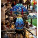 Tischleuchte Dragonfly blau Tiffany Tischleuchte mit beleuchtetem Fuß im Tiffany Stil K159