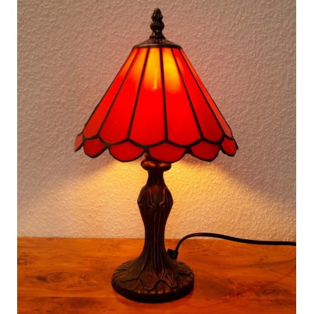 Tiffany Tischleuchte im Tiffany Stil Rot A156