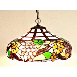 Tiffany Weinreben Deckenleuchte im Tiffany Stil F333